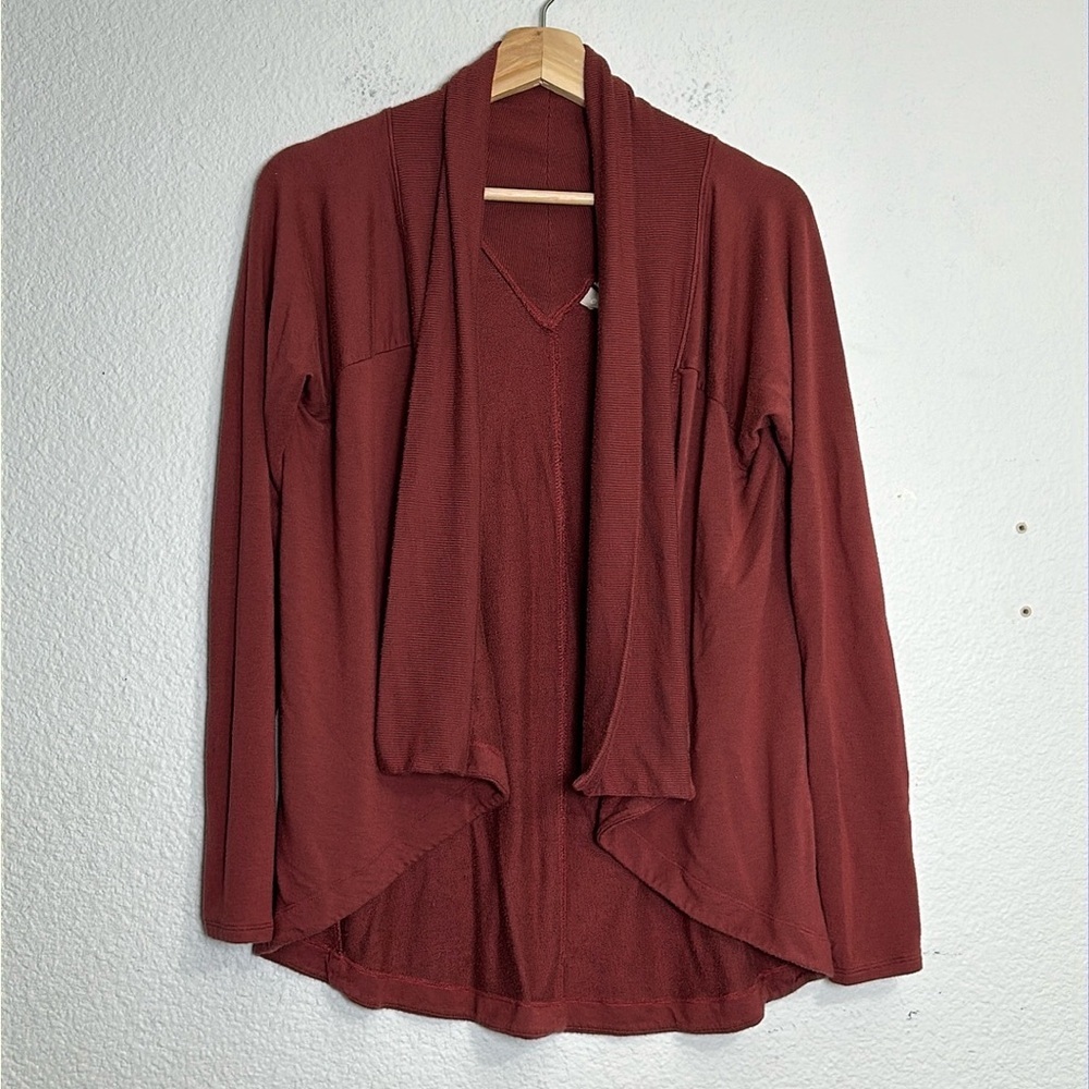 Athleta Nirvana Wear Two Ways Wrap Size Small Open Cardigan Long Sleeve READ - Picture 2 of 8